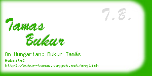 tamas bukur business card